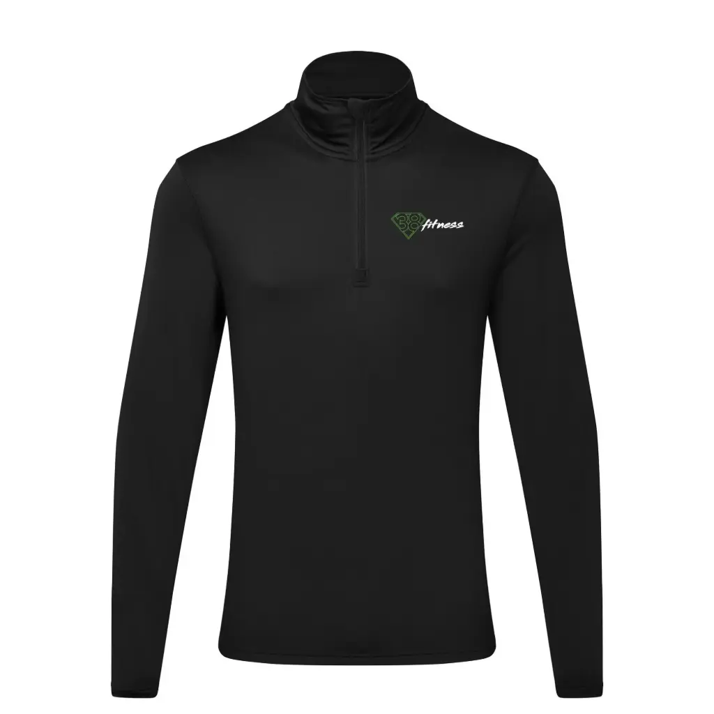 Men's 1/4 Zip Top (38) (S, Black, Yes)